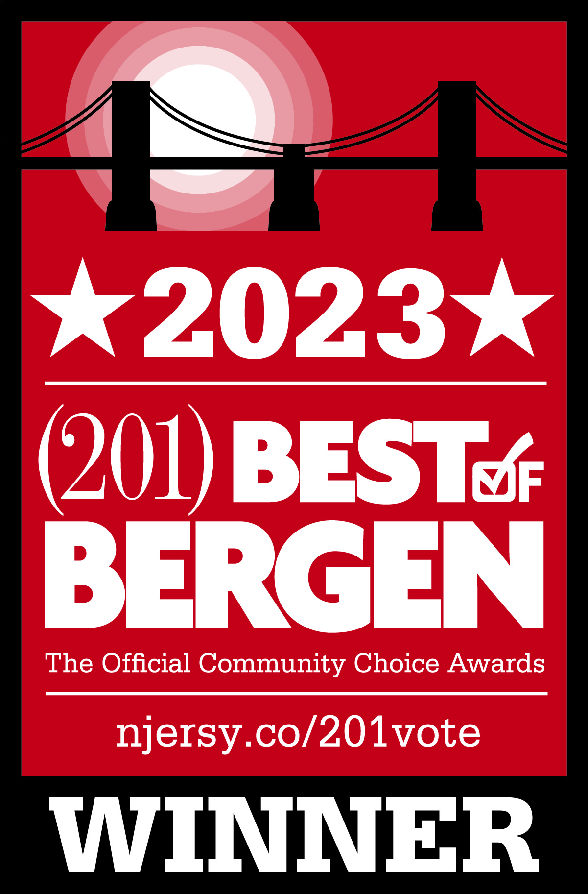 2023 (201) Best of Bergen Community Choice Awards winner badge